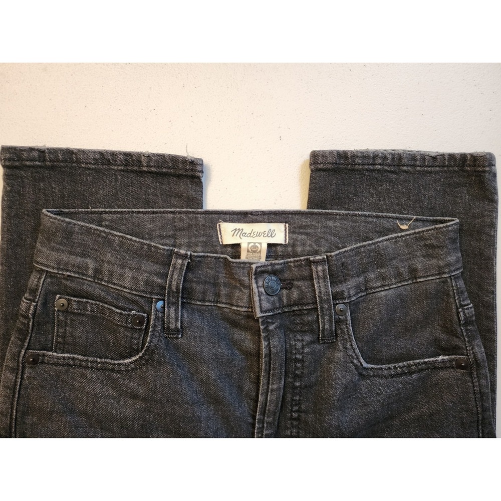 Madewell The Perfect Vintage Crop Jean Faded Black High Rise Straight Leg 25